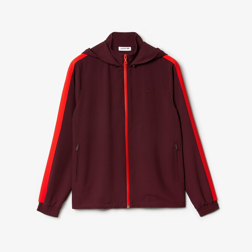 Moletons Lacoste Feminino Vermelhas Escuro Vermelhas Hooded Zip-Up NJ3-38213N1