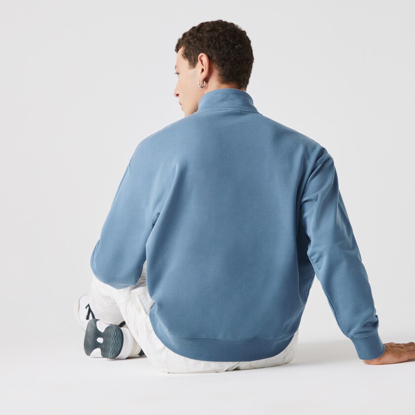 Moletons Lacoste Masculino Azuis LIVE Branded Cotton Fleece MU4-50855Y8