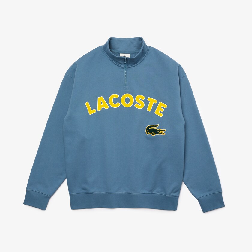 Moletons Lacoste Masculino Azuis LIVE Branded Cotton Fleece MU4-50855Y8