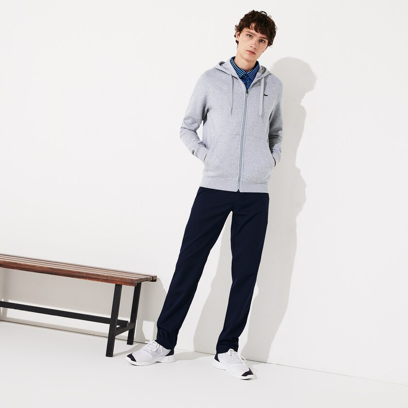 Moletons Lacoste Masculino Cinzentas Presidents Cup Hooded Back-Printed Fleece Zip Golf ZJ7-99489L2