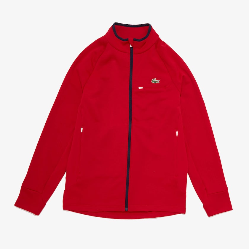 Moletons Lacoste Masculino Vermelhas Branco Azul Marinho Azuis SPORT Breathable UV Protection Zip JD5-85328M4