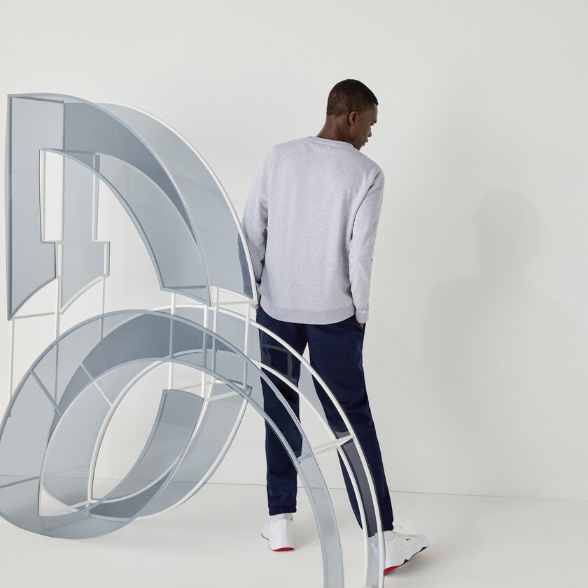 Moletons Lacoste Masculino Cinzentas Branco SPORT Collab Youssef SY In Fleece ZM3-50605U9