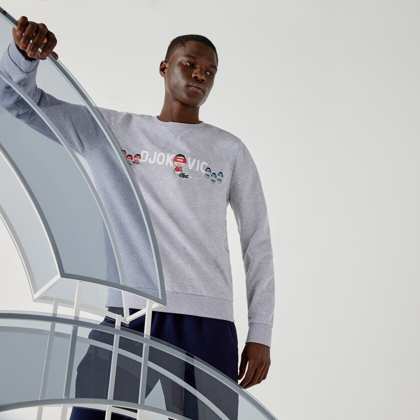 Moletons Lacoste Masculino Cinzentas Branco SPORT Collab Youssef SY In Fleece ZM3-50605U9