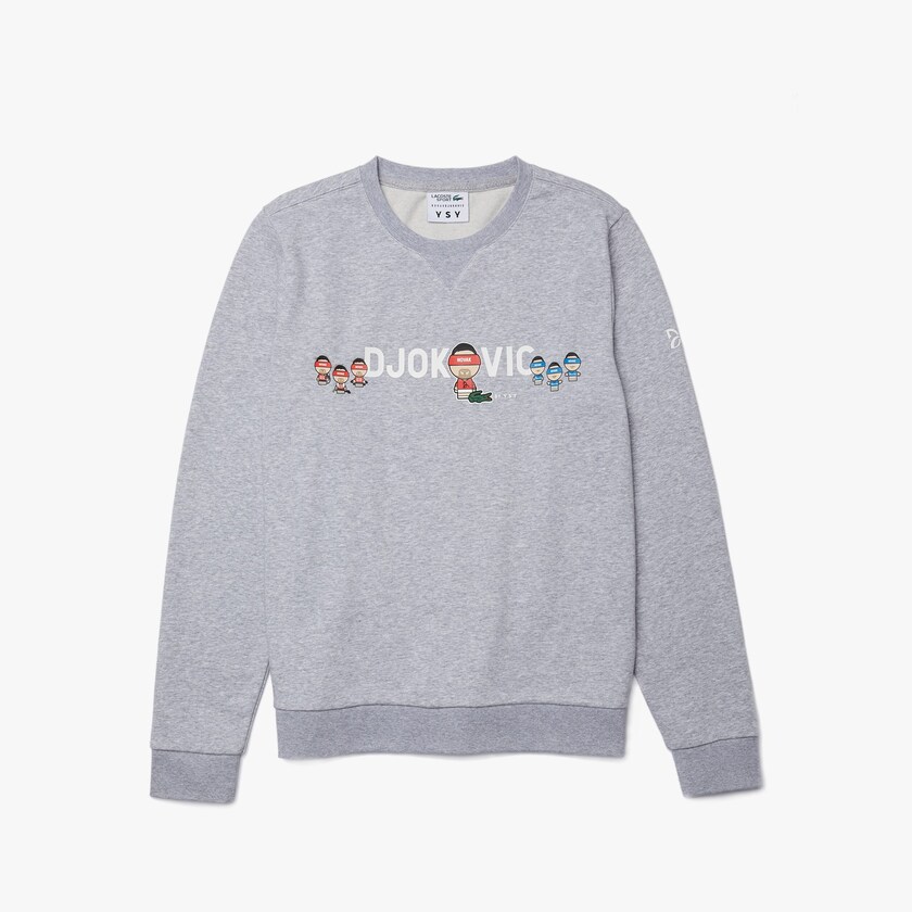 Moletons Lacoste Masculino Cinzentas Branco SPORT Collab Youssef SY In Fleece ZM3-50605U9