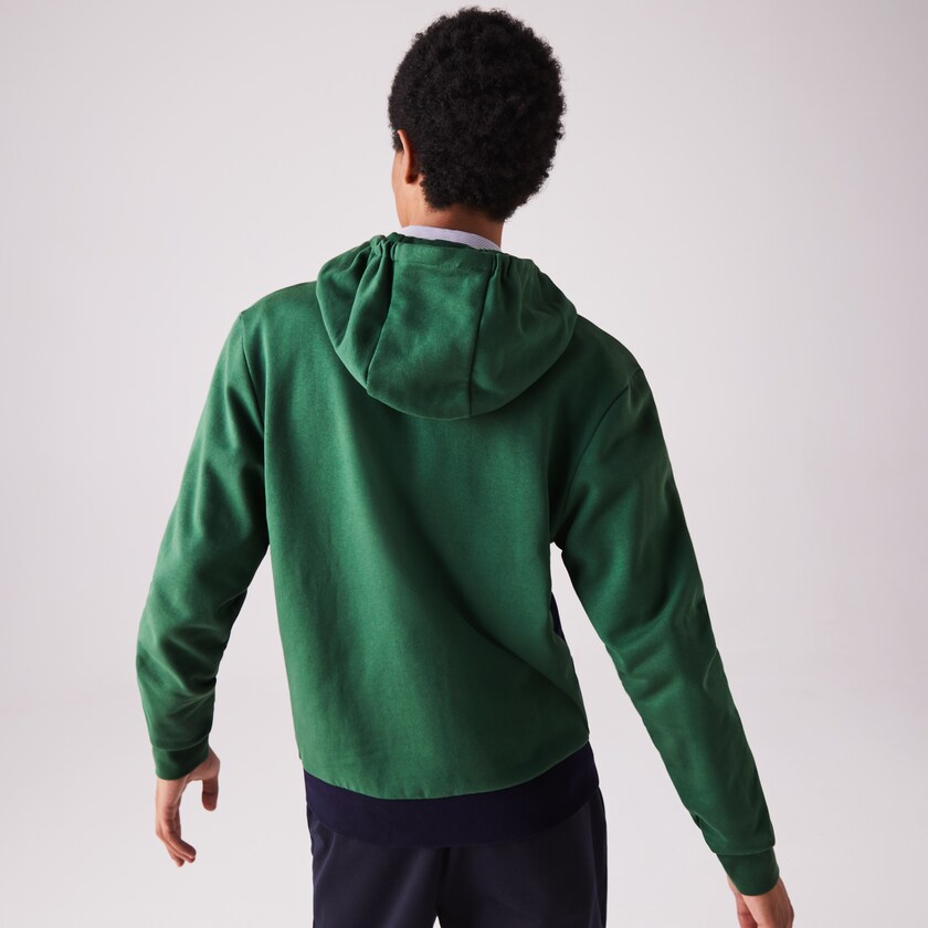 Moletons Lacoste Masculino Verdes Azul Marinho Azuis Cinzentas Branco SPORT Colourblock Fleece Zip BL9-62096C5