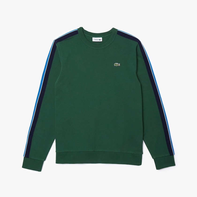 Moletons Lacoste Masculino Verdes Cinzentas Azuis Azul Marinho Azuis Branco SPORT Contrast Bands Fleece CV6-17161W4