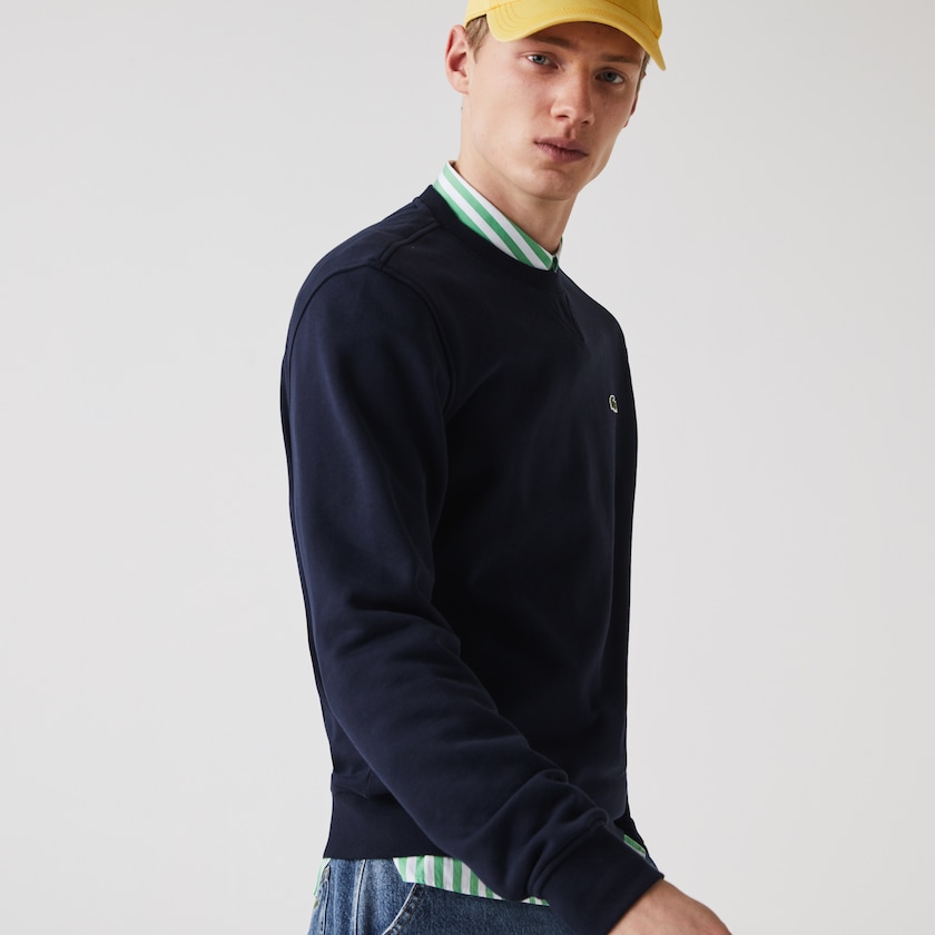 Moletons Lacoste Masculino Azul Marinho Azuis SPORT Cotton Blend Fleece IK7-09140E2
