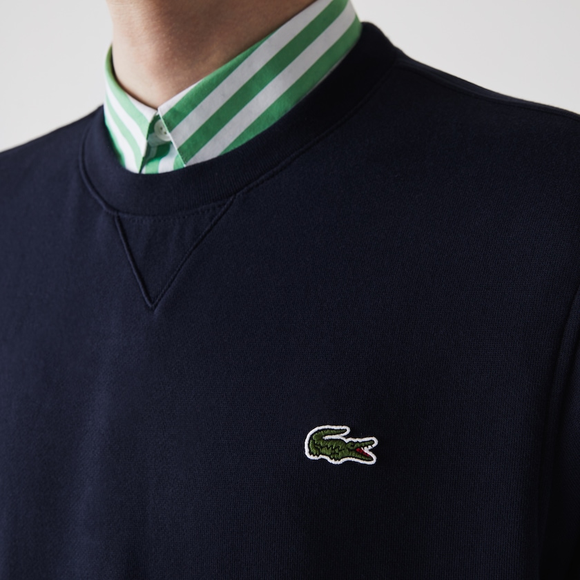 Moletons Lacoste Masculino Azul Marinho Azuis SPORT Cotton Blend Fleece IK7-09140E2
