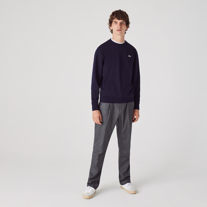 Moletons Lacoste Masculino Azul Marinho Azuis SPORT Cotton Blend Fleece IK7-09140E2