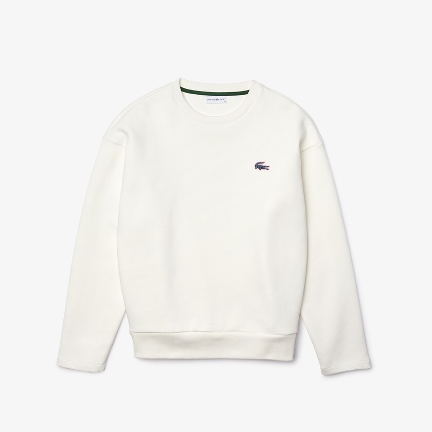 Moletons Lacoste Feminino Branco SPORT Crew Neck Cotton FO0-20142W1