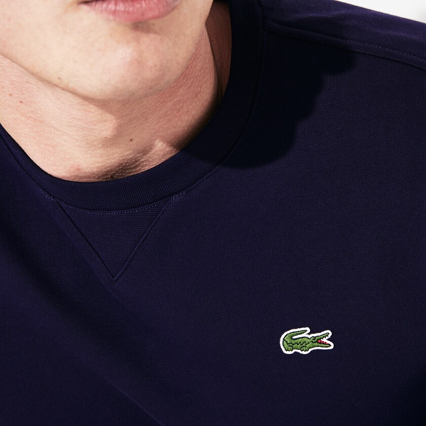 Moletons Lacoste Masculino Azul Marinho Azuis SPORT Crew Neck Fleece QD5-38053P8