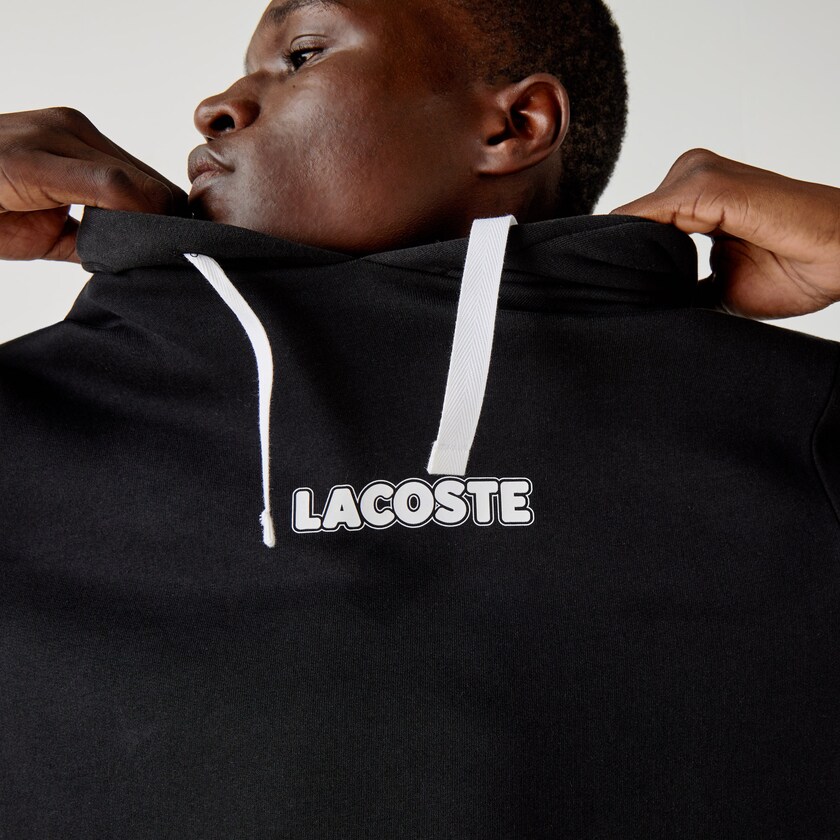 Moletons Lacoste Masculino Pretas SPORT Crocodile Print Hooded Cotton SG7-39813J4