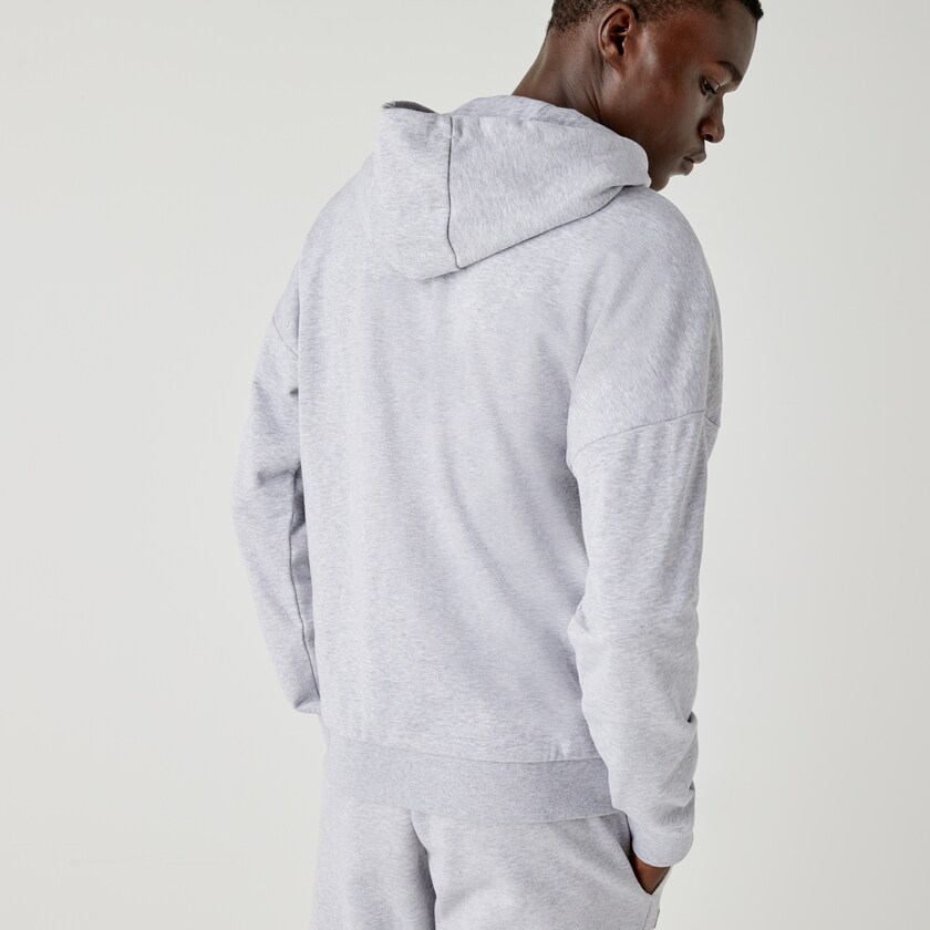 Moletons Lacoste Masculino Cinzentas Azul Marinho Azuis Azuis Verdes Branco SPORT Hooded Colorblock Fleece Zip KN3-90459E7