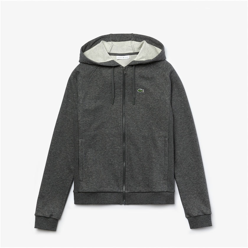 Moletons Lacoste Feminino Cinzentas SPORT Hooded Fleece Zip Tennis MB1-24542K6