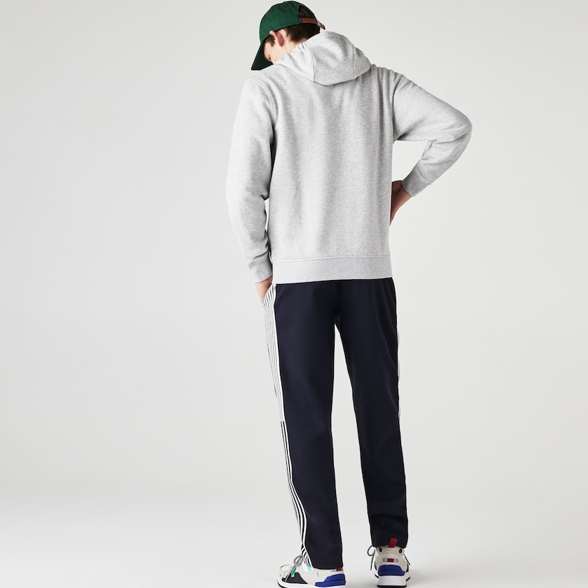Moletons Lacoste Masculino Cinzentas Luz Cinzentas SPORT Hooded Lightweight Bi-material WG8-05870A2