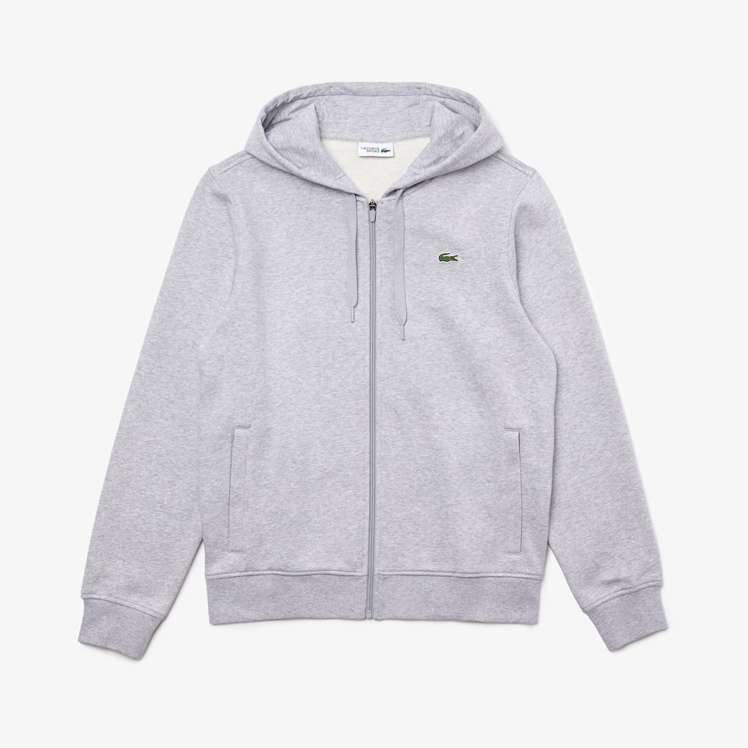 Moletons Lacoste Masculino Cinzentas Luz Cinzentas SPORT Hooded Lightweight Bi-material WG8-05870A2
