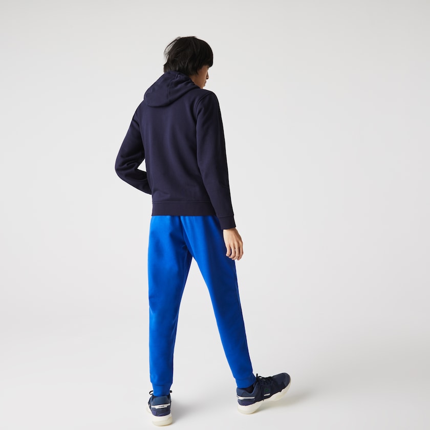 Moletons Lacoste Masculino Azul Marinho Azuis SPORT Hooded Lightweight Bi-material NJ6-67656U0