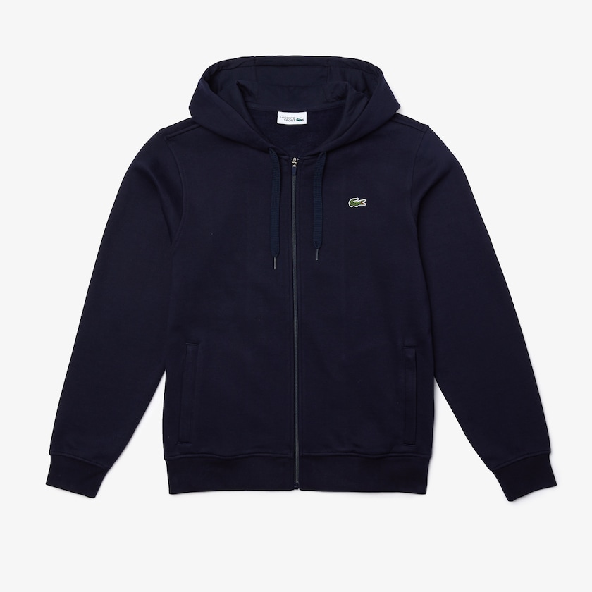 Moletons Lacoste Masculino Azul Marinho Azuis SPORT Hooded Lightweight Bi-material NJ6-67656U0