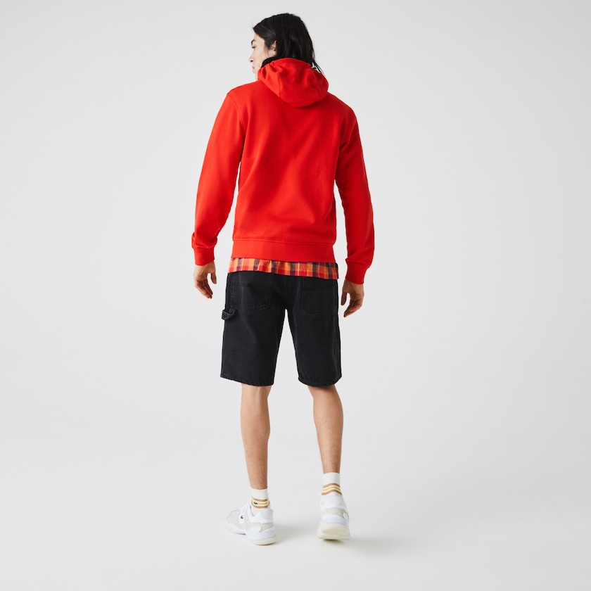 Moletons Lacoste Masculino Vermelhas SPORT Hooded Lightweight Bi-material YO0-13181A0