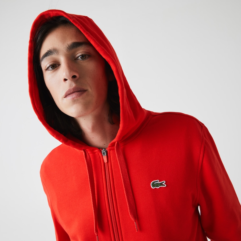 Moletons Lacoste Masculino Vermelhas SPORT Hooded Lightweight Bi-material YO0-13181A0