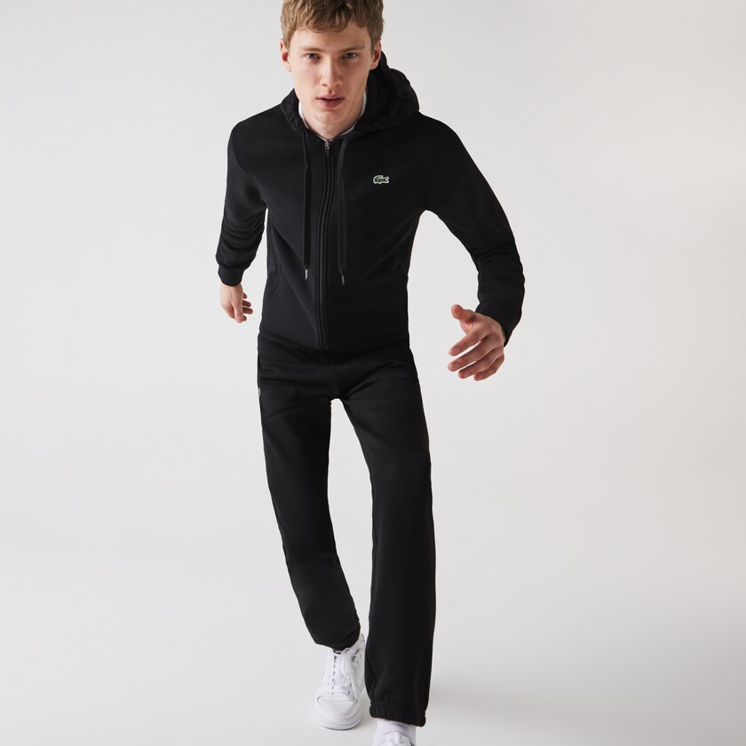 Moletons Lacoste Masculino Pretas SPORT Hooded Lightweight Bi-material AM4-88738O8