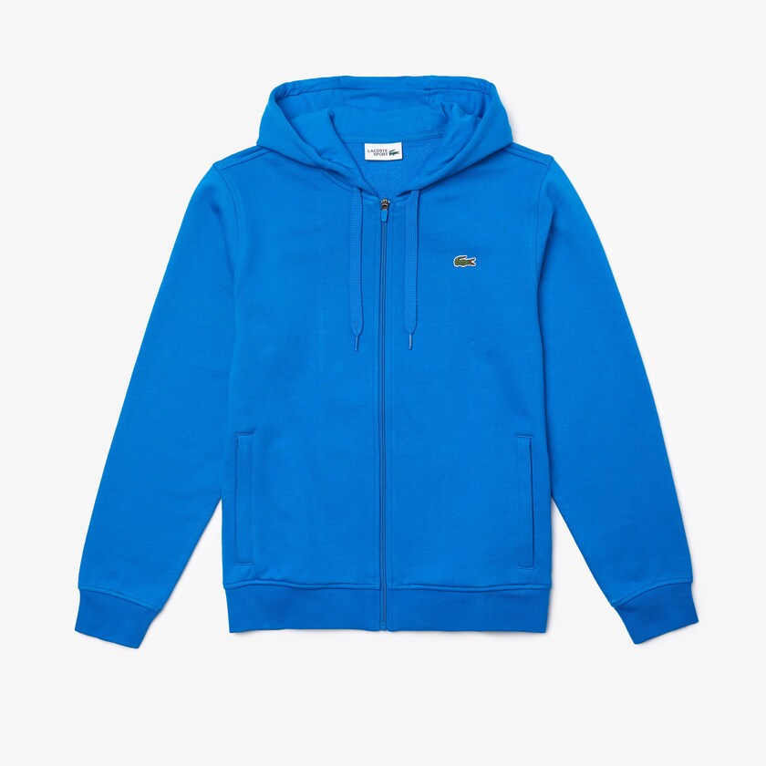 Moletons Lacoste Masculino Azuis SPORT Hooded Lightweight Bi-material VD1-49194X3