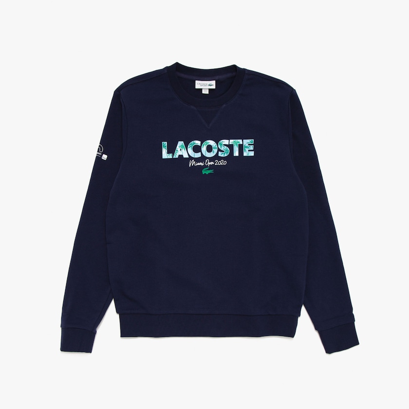 Moletons Lacoste Masculino Azul Marinho Azuis Branco SPORT Miami Open Print Fleece SH2-06740N3