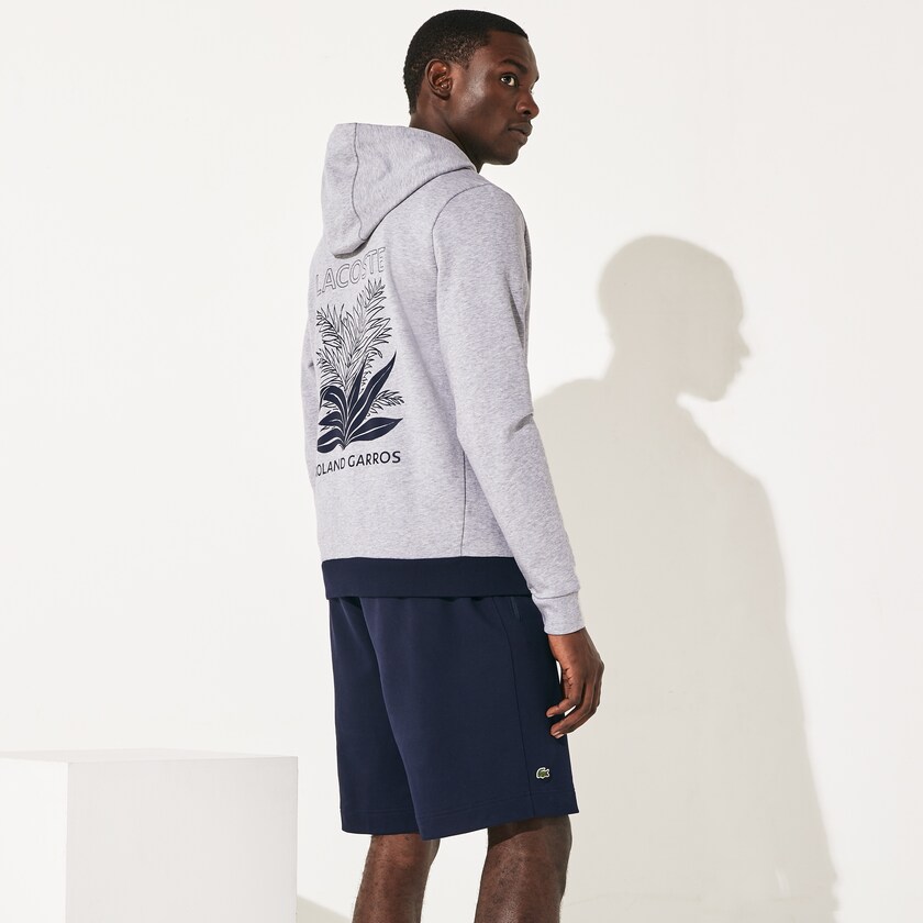 Moletons Lacoste Masculino Cinzentas Azul Marinho Azuis Branco SPORT Roland Garros Hooded Zip-Up ZR1-17681J8