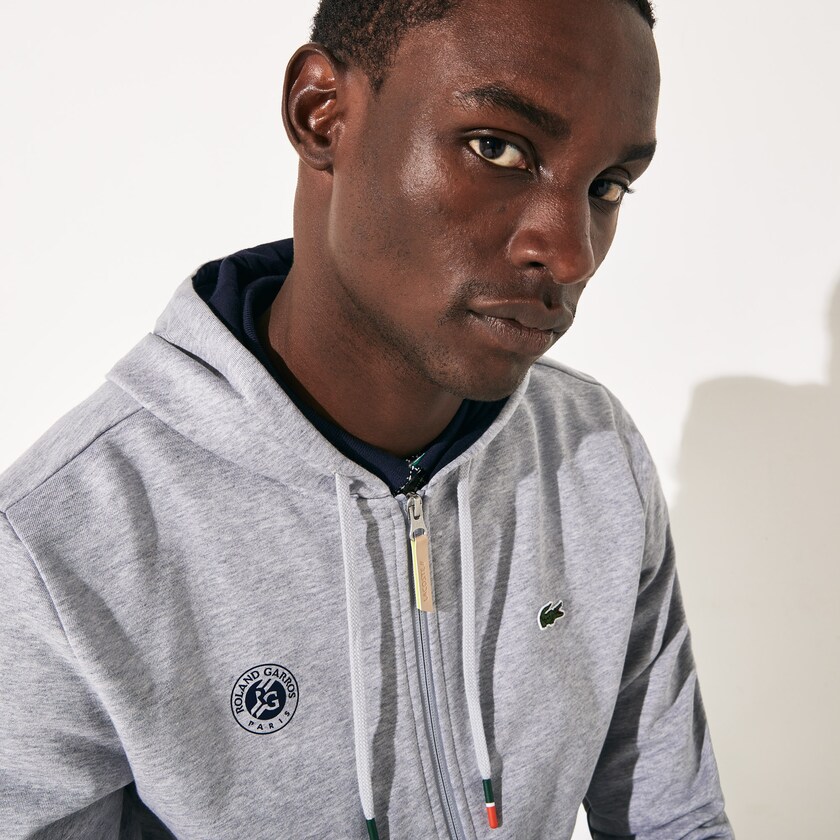 Moletons Lacoste Masculino Cinzentas Azul Marinho Azuis Branco SPORT Roland Garros Hooded Zip-Up ZR1-17681J8