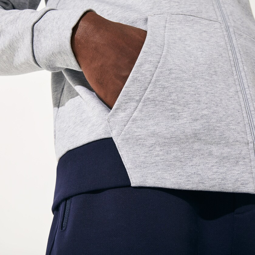 Moletons Lacoste Masculino Cinzentas Azul Marinho Azuis Branco SPORT Roland Garros Hooded Zip-Up ZR1-17681J8