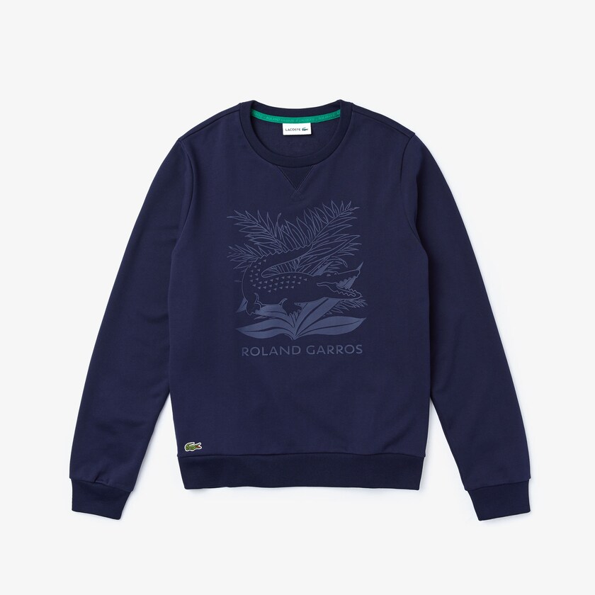 Moletons Lacoste Masculino Azul Marinho Azuis Verdes SPORT Roland Garros Plant Print GO6-00700P2