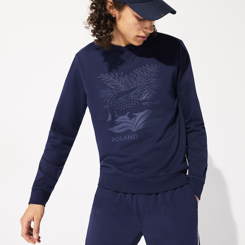 Moletons Lacoste Masculino Azul Marinho Azuis Verdes SPORT Roland Garros Plant Print GO6-00700P2