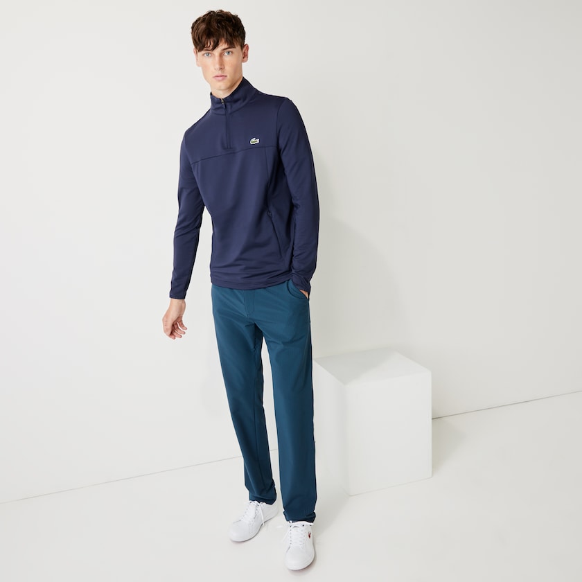Moletons Lacoste Masculino Azul Marinho Azuis SPORT Stretch Zippered Collar HB6-14021X1