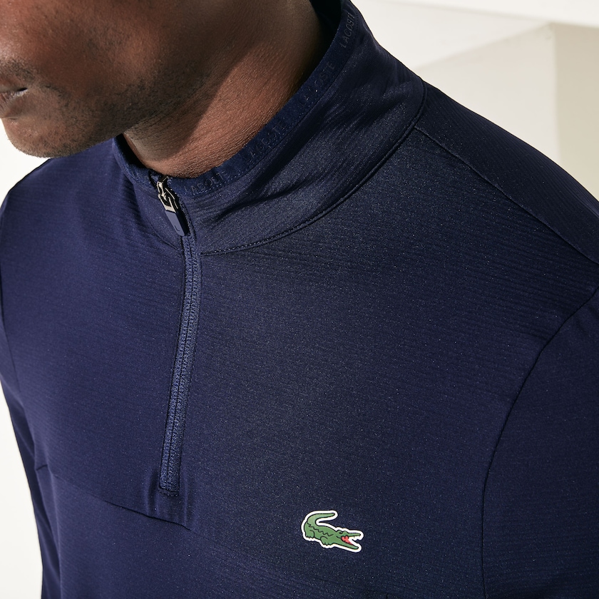 Moletons Lacoste Masculino Azul Marinho Azuis SPORT Stretch Zippered Collar HB6-14021X1