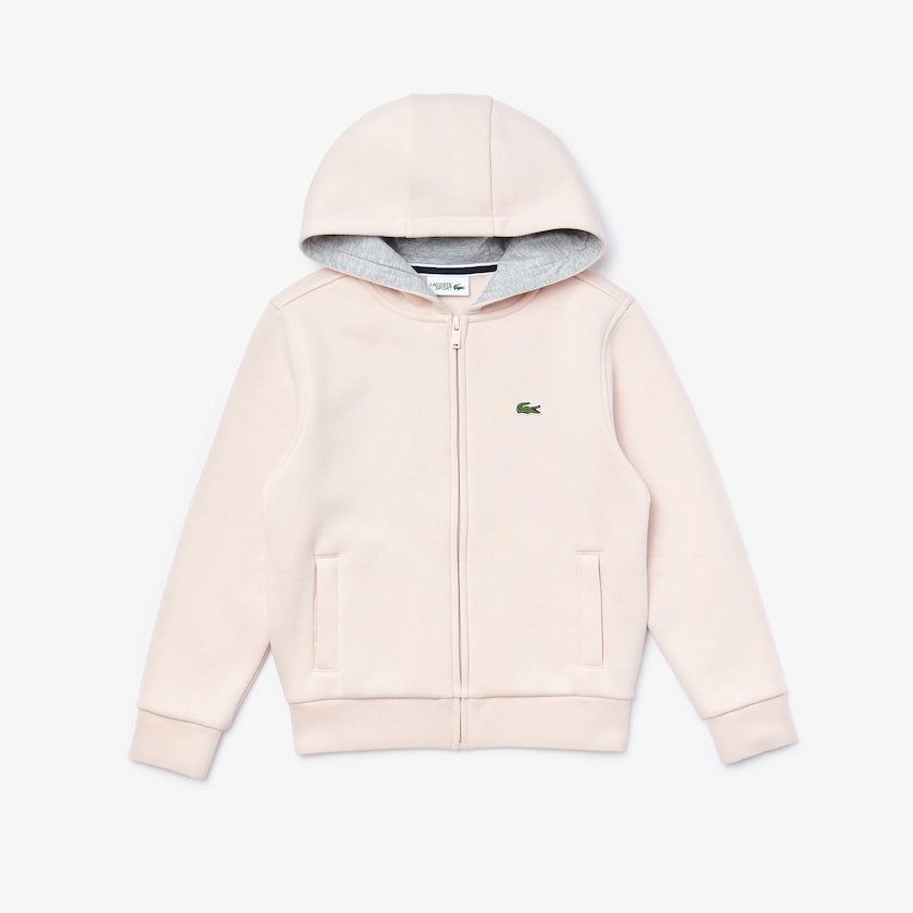 Moletons Lacoste Criança Luz Rosa Cinzentas SPORT Tennis Zippered Fleece UK7-30073Y5