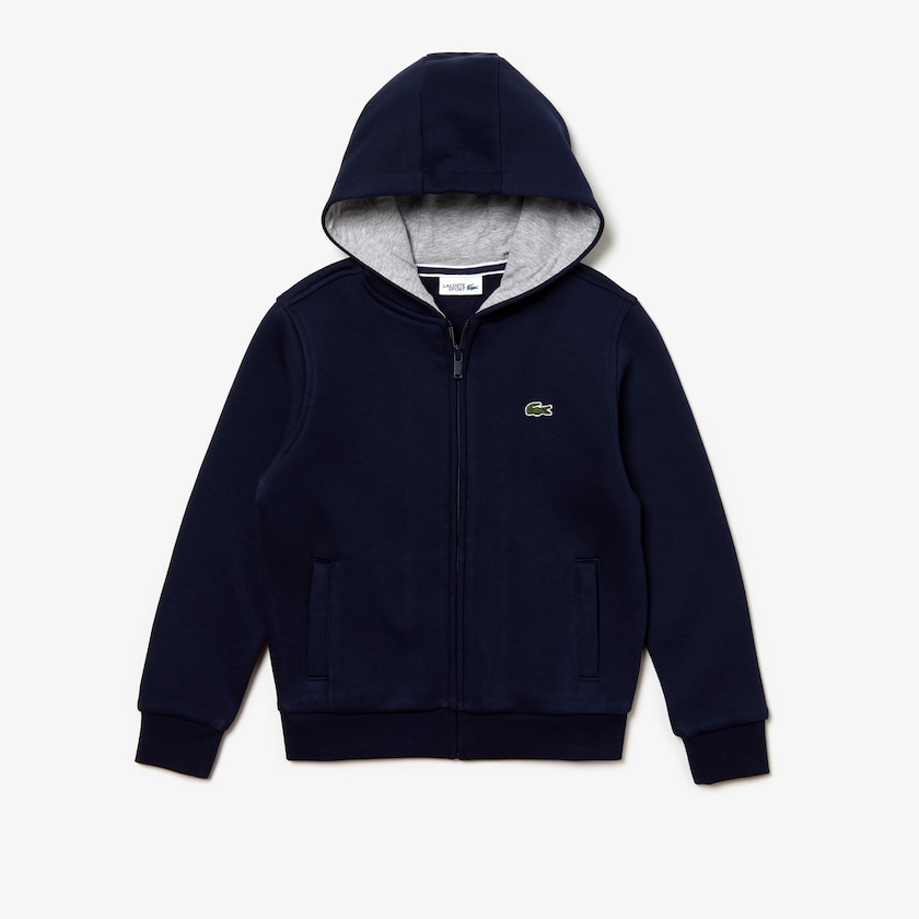 Moletons Lacoste Criança Azul Marinho Azuis Cinzentas SPORT Tennis Zippered Fleece GG1-92109M9
