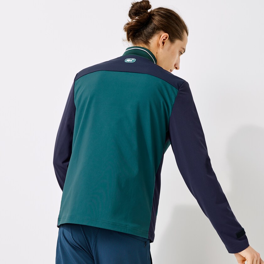 Moletons Lacoste Masculino Verdes Azul Marinho Azuis Branco SPORT Two-Tone Zippered Golf FT9-44474P6