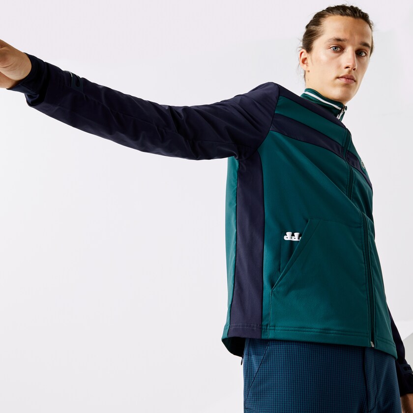 Moletons Lacoste Masculino Verdes Azul Marinho Azuis Branco SPORT Two-Tone Zippered Golf FT9-44474P6