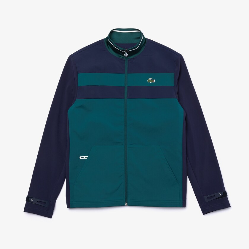 Moletons Lacoste Masculino Verdes Azul Marinho Azuis Branco SPORT Two-Tone Zippered Golf FT9-44474P6