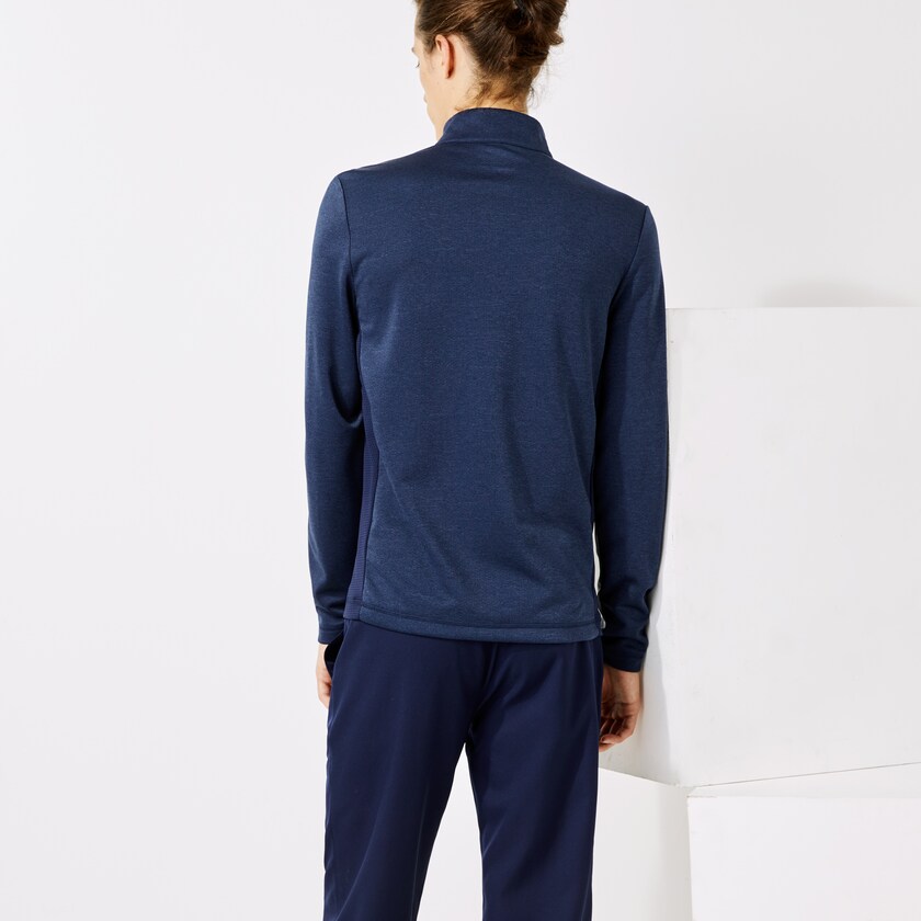 Moletons Lacoste Masculino Cinzentas Azul Marinho Azuis Branco SPORT Zip Stand-Up Collar Stretch Golf RE4-50775O0