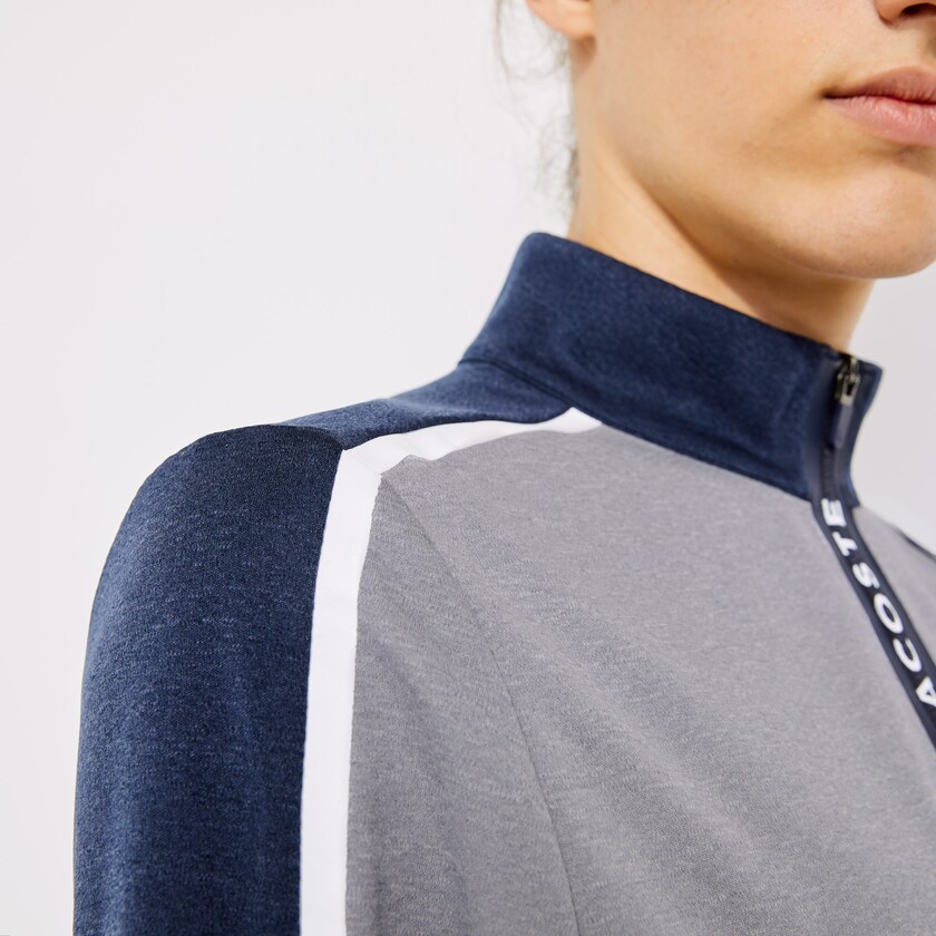 Moletons Lacoste Masculino Cinzentas Azul Marinho Azuis Branco SPORT Zip Stand-Up Collar Stretch Golf RE4-50775O0