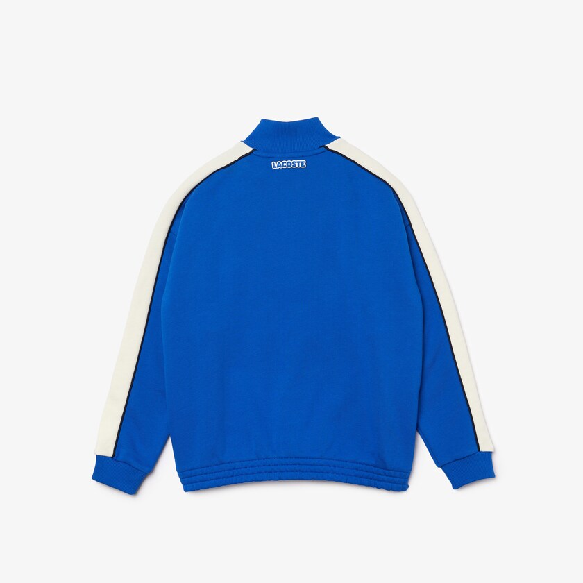 Moletons Lacoste Criança Azuis Branco Azul Marinho Azuis Two-Tone Cotton Fleece Zip XR4-31503N5