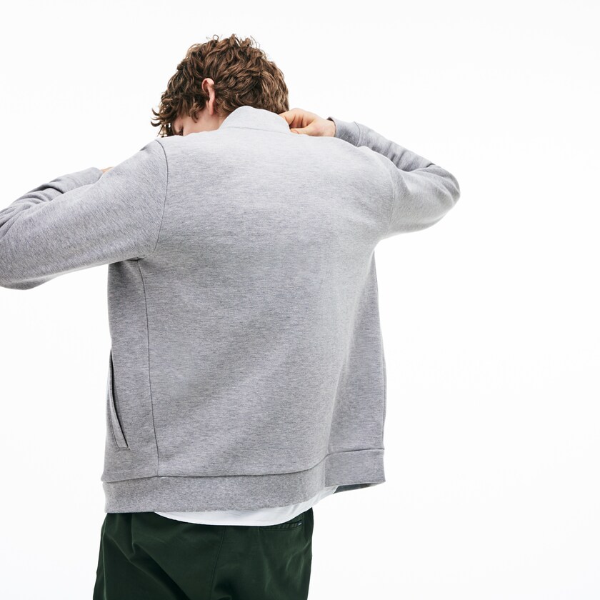 Moletons Lacoste Masculino Cinzentas Zip Fleece DH8-85798V3