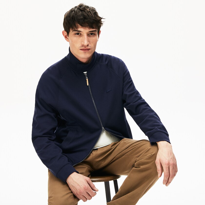 Moletons Lacoste Masculino Azul Marinho Azuis Caqui Verdes Zippered Solid GC7-18091F3