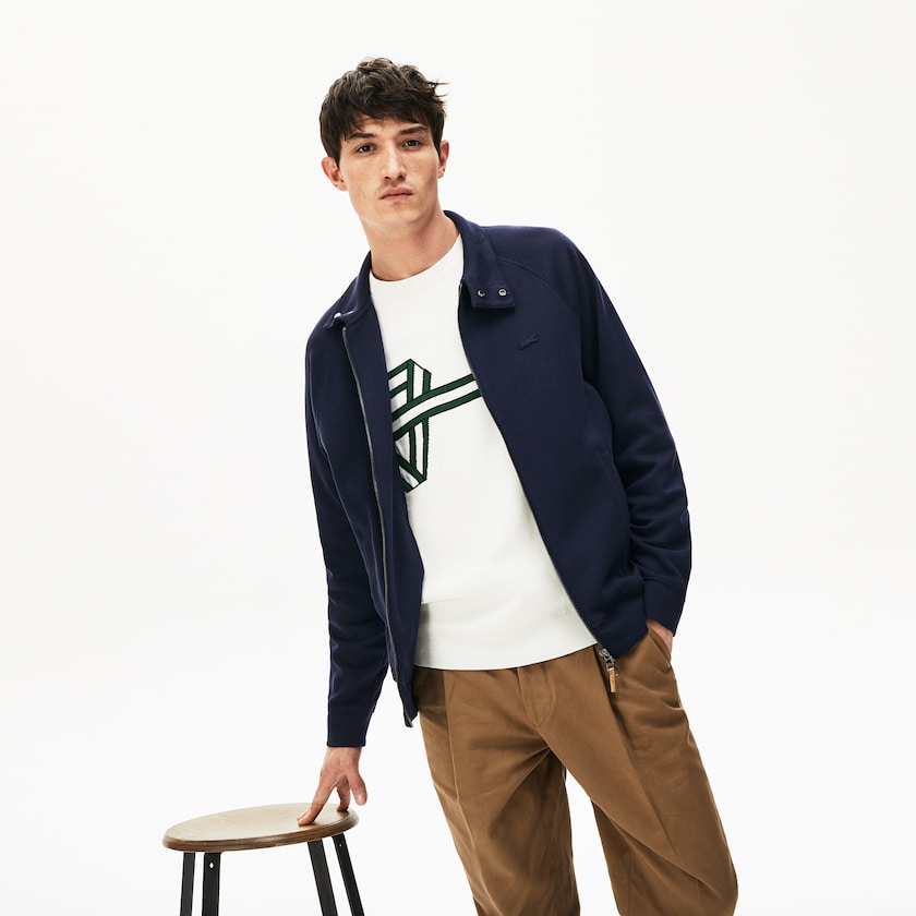Moletons Lacoste Masculino Azul Marinho Azuis Caqui Verdes Zippered Solid GC7-18091F3