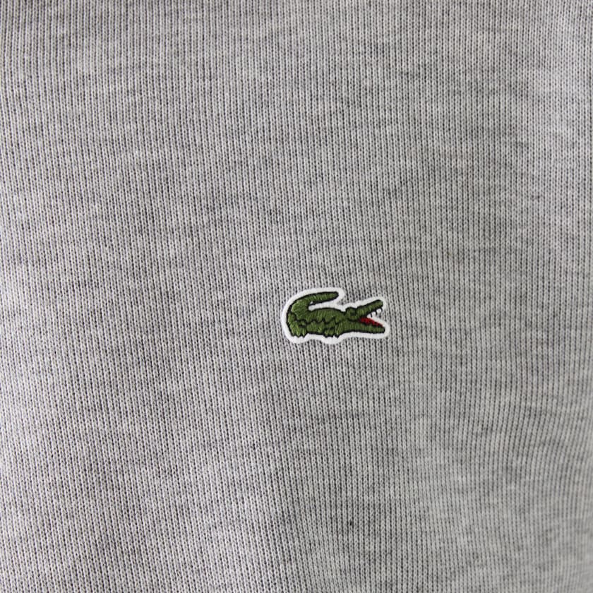 Moletons Lacoste Masculino Cinzentas Zippered Stand-Up Collar Cotton PV0-98889G9