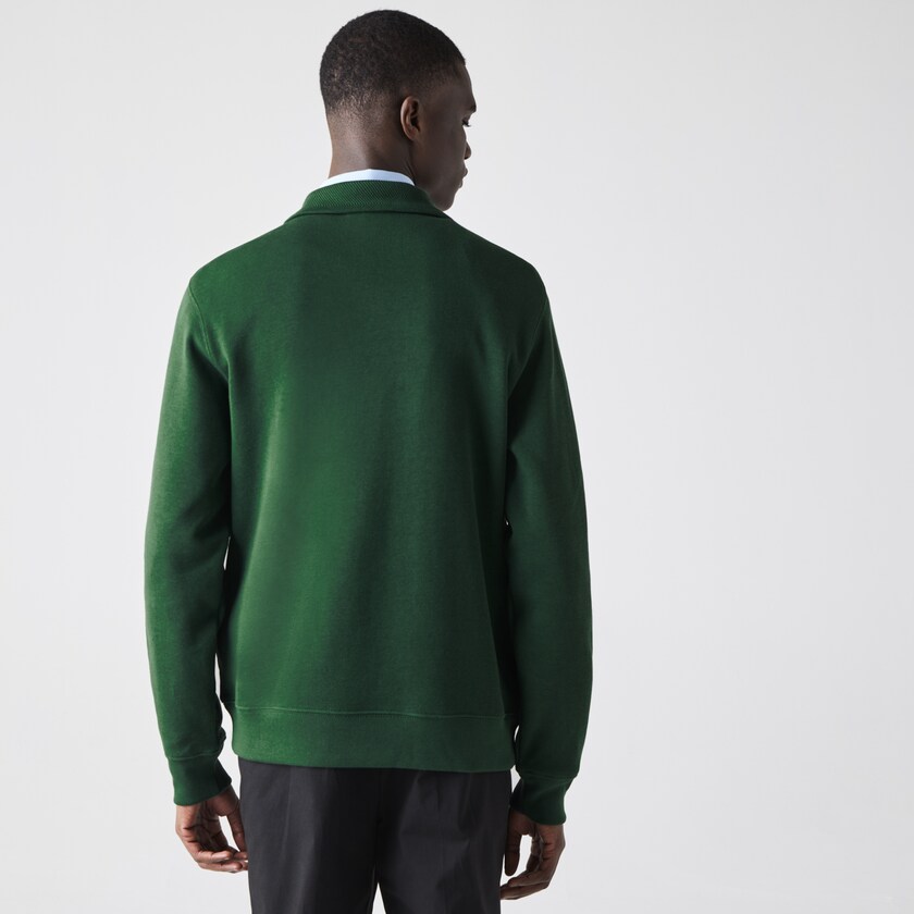 Moletons Lacoste Masculino Verdes Zippered Stand-Up Collar Cotton DS3-53565S5