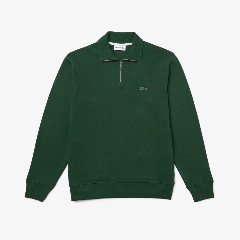 Moletons Lacoste Masculino Verdes Zippered Stand-Up Collar Cotton DS3-53565S5
