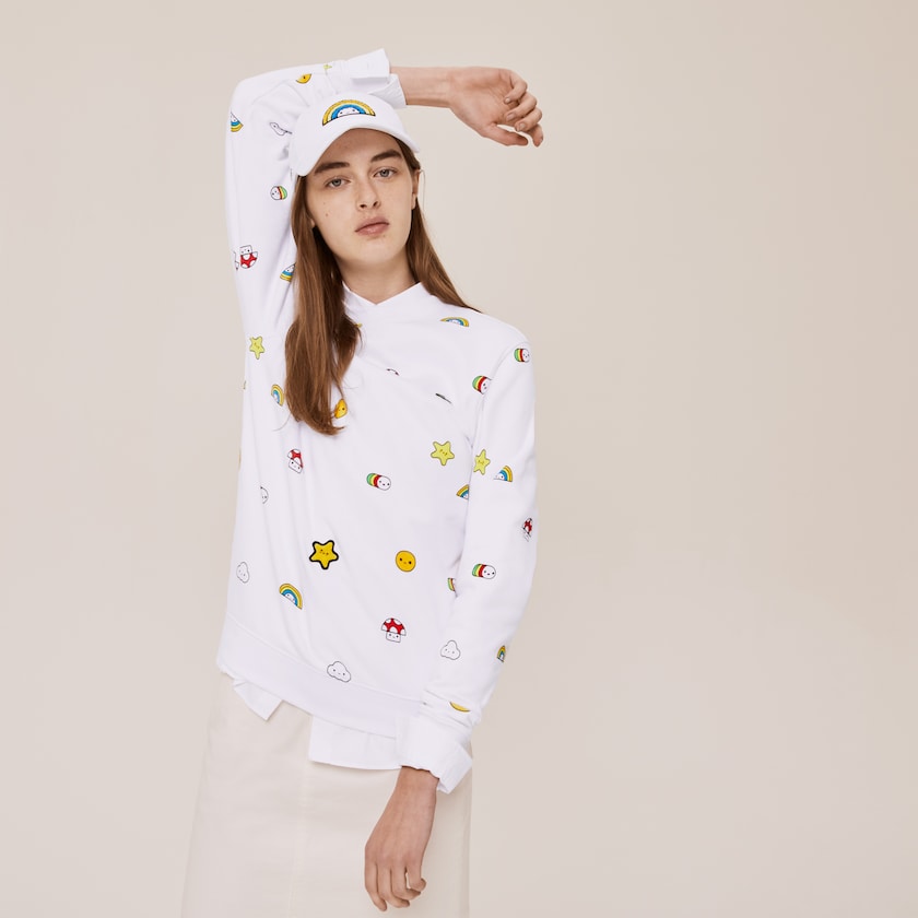 Moletons Lacoste Feminino Branco x FriendsWithYou Design FE3-67556T6