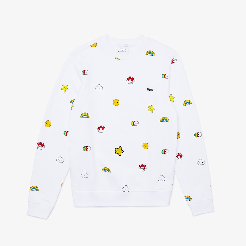 Moletons Lacoste Feminino Branco x FriendsWithYou Design FE3-67556T6